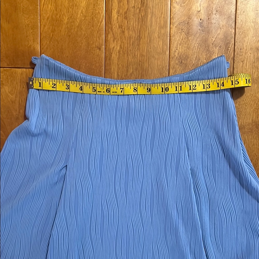 Cider Periwinkle Blue Textured A-Line Mini Skirt Size M Cottagecore Coastal - Picture 6 of 7